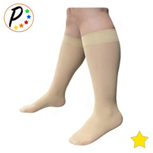 Load image into Gallery viewer, Ultra Thin 8-15 mmHg Mild Sheer Compression Shin Calf Leg Closed Toe Socks