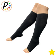 Load image into Gallery viewer, (BIG & TALL) Traditional Open Toe 8-15 mmHg Mild Compression Leg Circulation Socks