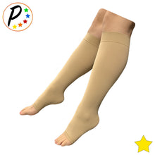 Load image into Gallery viewer, (BIG & TALL) Traditional Open Toe 8-15 mmHg Mild Compression Leg Circulation Socks