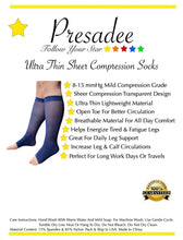 Load image into Gallery viewer, Open Toe Ultra Thin 8-15 mmHg Mild Sheer Compression Leg Shin Calf Socks