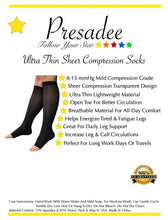 Load image into Gallery viewer, Open Toe Ultra Thin 8-15 mmHg Mild Sheer Compression Leg Shin Calf Socks 