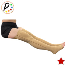 Load image into Gallery viewer, Thigh High Open Toe 20-30 mmHg Firm Compression Stocking Leg With YKK Zipper