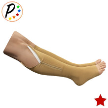 Load image into Gallery viewer, Original Open Toe 20-30 mmHg Firm Compression Calf Leg Swelling YKK Zipper Socks