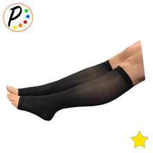 Load image into Gallery viewer, Open Toe Ultra Thin 8-15 mmHg Mild Sheer Compression Leg Shin Calf Socks