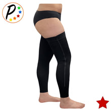 Load image into Gallery viewer, Footless Thigh High 20-30 mmHg Firm Compression Stocking Sleeve With YKK Zipper