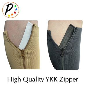 Inverted Closed Toe 20-30 mmHg Firm Compression Calf Leg Zipper Socks