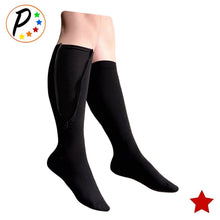 Load image into Gallery viewer, Hybrid Closed Toe 20-30 mmHg Firm Compression Full Fabric Zipper Socks