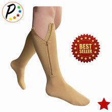 Load image into Gallery viewer, Original Closed Toe 20-30 mmHg Firm Compression Leg Calf With YKK Zipper Socks