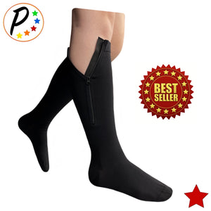 (Petite) Original Closed Toe 20-30 mmHg Firm Zipper Compression Leg Calf Socks