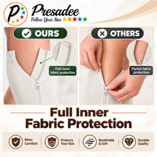 Load image into Gallery viewer, Original White Closed Toe 20-30 mmHg Firm Compression Calf Leg Circulation Zipper Socks