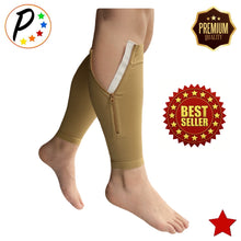 Load image into Gallery viewer, Premium Footless 20-30 mmHg Firm Compression With YKK Zipper Leg Swelling Shin Calf Sleeves
