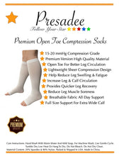 Load image into Gallery viewer, Traditional Premium Open Toe Sheer 15-20 mmHg Moderate Compression Leg Calf Socks