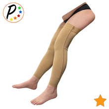Load image into Gallery viewer, Footless Thigh High 15-20 mmHg Moderate Compression Sleeve YKK Zipper