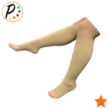 Load image into Gallery viewer, Traditional 15-20 mmHg Moderate Compression Leg Calf Circulation Open Toe Socks