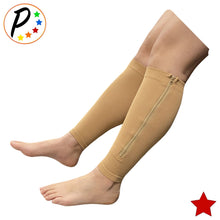 Load image into Gallery viewer, Senior&#39;s Footless 15-20 &amp; 20-30 mmHg Compression Leg Circulation Mix &amp; Match Shin Calf Sleeve With Zipper