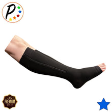 Load image into Gallery viewer, Open Toe 30-40 mmHg X-Firm Compression With YKK Zipper Leg Circulation Pain Swelling Socks