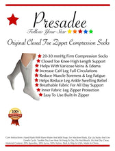 Load image into Gallery viewer, Original Gray Closed Toe 20-30 mmHg Firm Compression Leg Swelling Circulation Zipper Socks