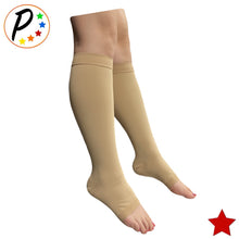 Load image into Gallery viewer, Traditional Open Toe 20-30 mmHg Firm Compression Calf Leg Swelling Relief Socks