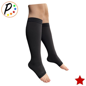 Traditional Open Toe 20-30 mmHg Firm Compression Calf Leg Swelling Relief Socks