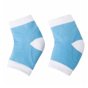 Foot Ankle Built-In Gel Moisturizing Soften Heel Sock Blue - FREE