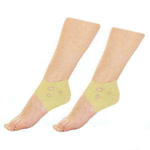 Neoprene Ankle Heel Protector Reduce Pain Foot Sleeve Beige - FREE