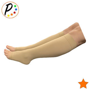 Traditional 15-20 mmHg Moderate Compression Leg Calf Circulation Open Toe Socks