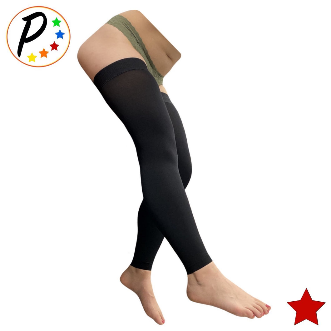 for Swollen Legs - Bariatric Thigh-High Stockings 5XL - Graduated  Compression 20-30mmHg with Grip Top - Extra Wide Calf, Ankle, and Thigh  Plus Size