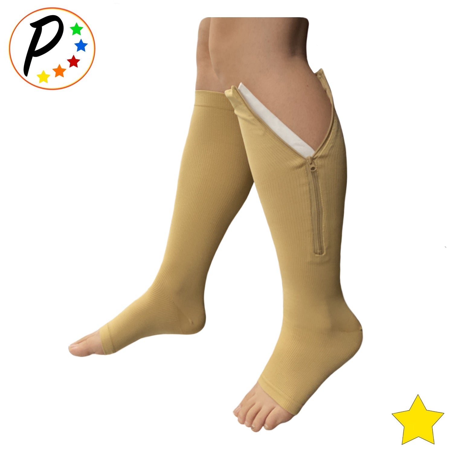 Open Toe Ultra Thin 8-15 mmHg Mild Sheer Compression Leg Shin Calf Soc –  Presadee