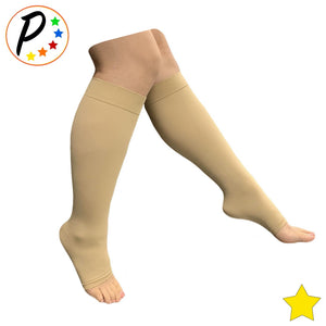 (BIG & TALL) Traditional Open Toe 8-15 mmHg Mild Compression Leg Circulation Socks