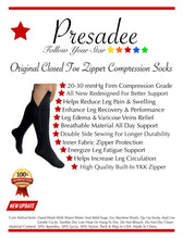 Load image into Gallery viewer, Original Closed Toe 20-30 mmHg Firm Compression Leg Calf With YKK Zipper Socks