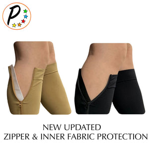 (BIG & TALL) Premium Open Toe 20-30 mmHg Zipper Firm Compression Circulation Socks