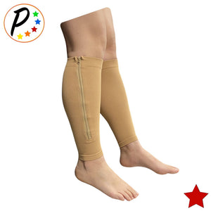 Original Footless 20-30 mmHg Firm Compression Leg Circulation Shin Calf Sleeve With Zipper