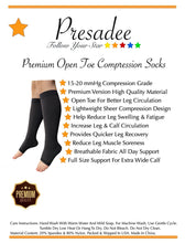 Load image into Gallery viewer, Traditional Premium Open Toe Sheer 15-20 mmHg Moderate Compression Leg Calf Socks