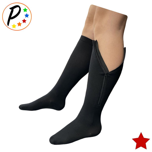 (BIG & TALL) Original Closed Toe 20-30 mmHg Zipper Firm Compression Leg Swelling Socks